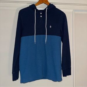 Volcom thermal sweatshirt size S in blue/navy